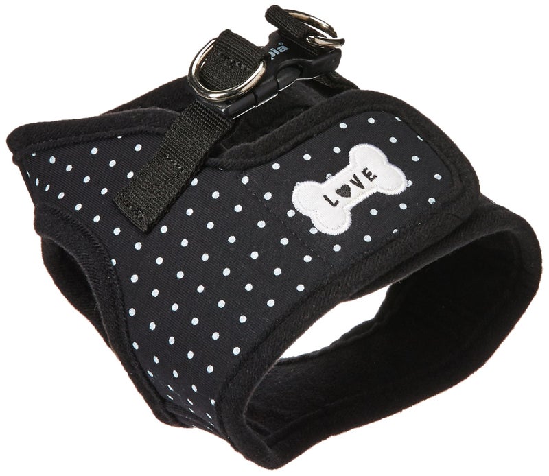Puppia Dotty Step-in Vest Dog Harness No Pull No Choke Easy Wear Training Walking for Small Dog, Medium, Black - Image 3